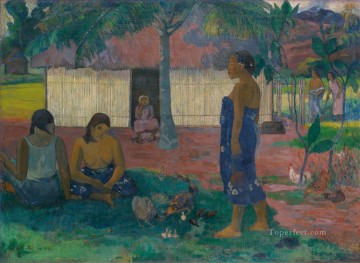 Paul Gauguin Painting - No te aha oe riri ¿Por qué estás enojado? Postimpresionismo Primitivismo Paul Gauguin